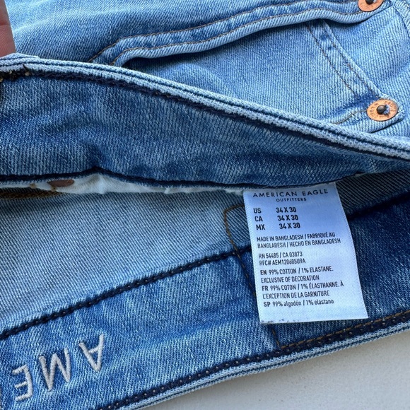 American Eagle Outfitters Blue Straight Jeans - Picture 3 of 4